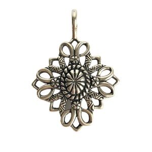 Carolyn Pollack Concho Floral Pendant Relios Sterling Silver Southwestern 925